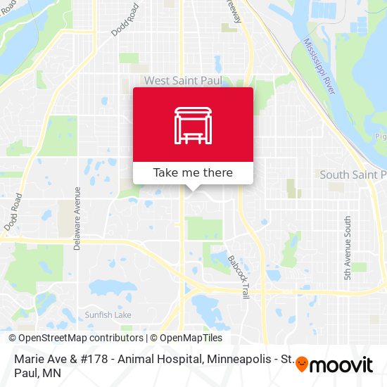 Mapa de Marie Ave & #178 - Animal Hospital