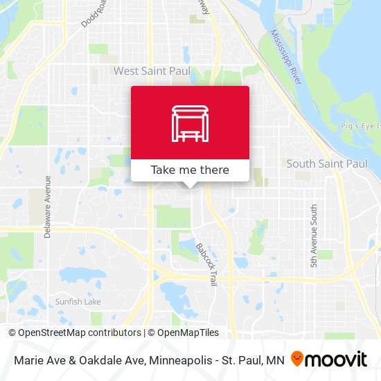 Marie Ave & Oakdale Ave map