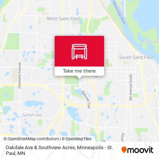 Oakdale Ave & Southview Acres map