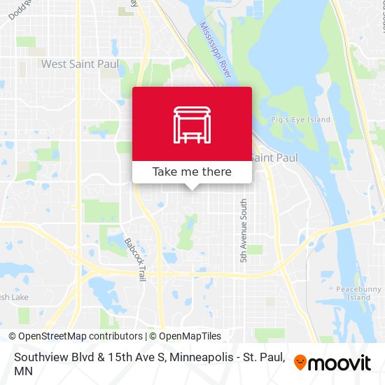 Southview Blvd & 15th Ave S map