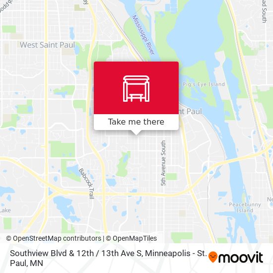 Mapa de Southview Blvd & 12th / 13th Ave S