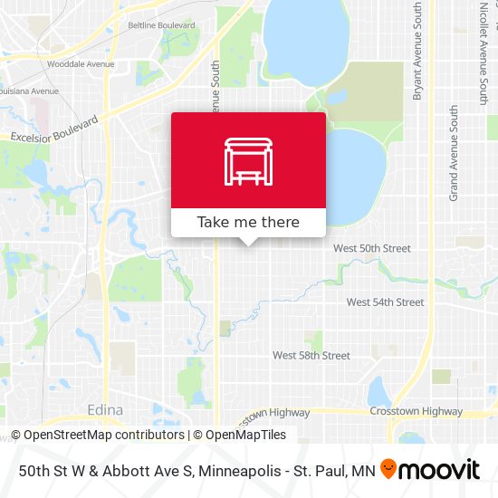 50th St W & Abbott Ave S map