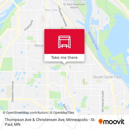 Thompson Ave & Christensen Ave map