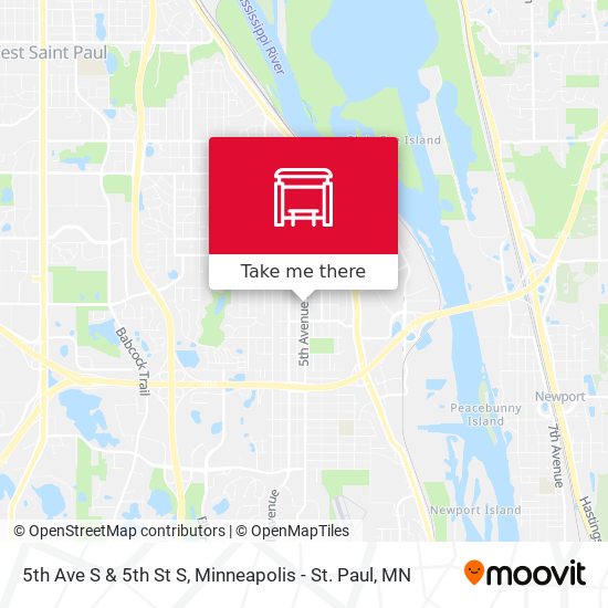 5th Ave S & 5th St S map