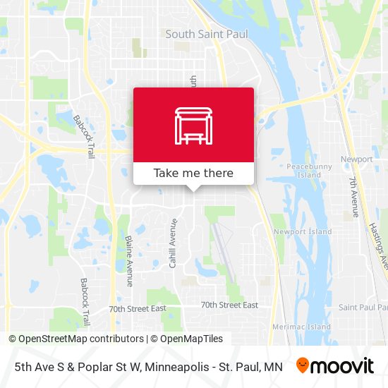 Mapa de 5th Ave S & Poplar St W