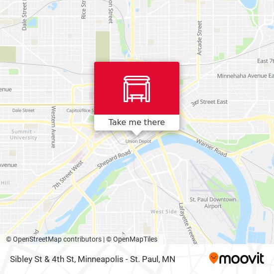 Sibley St & 4th St map