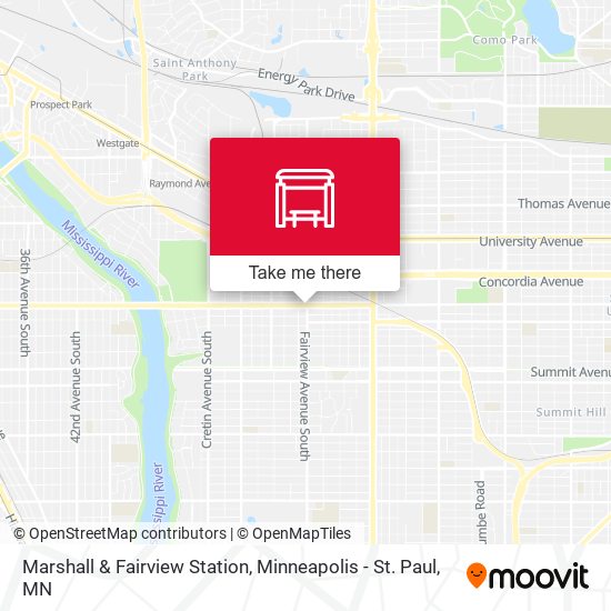 Marshall & Fairview Station map