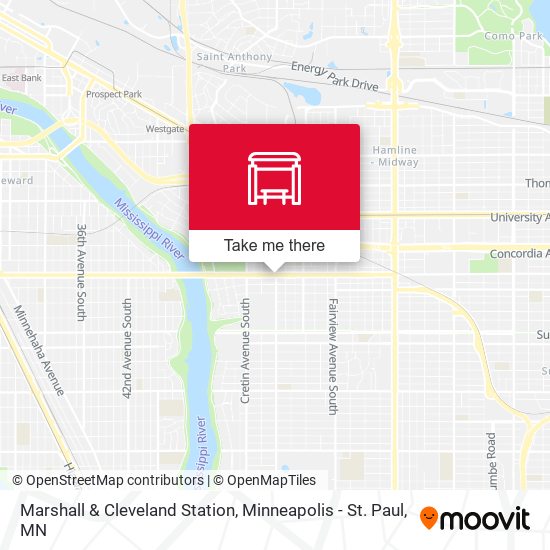 Marshall & Cleveland Station map