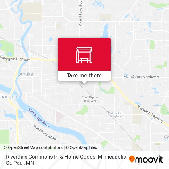 Riverdale Commons Pl & Home Goods map