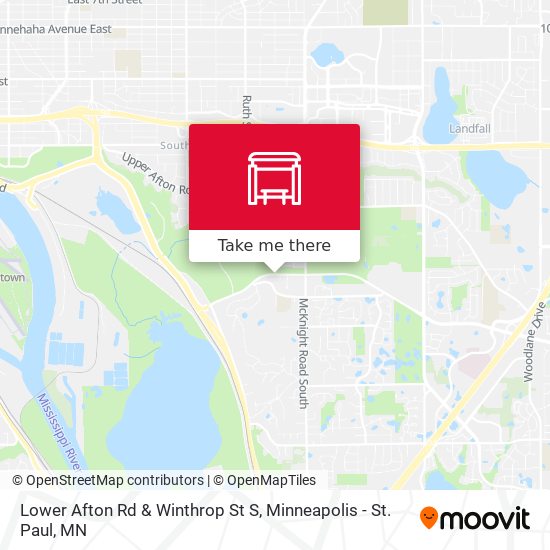 Lower Afton Rd & Winthrop St S map
