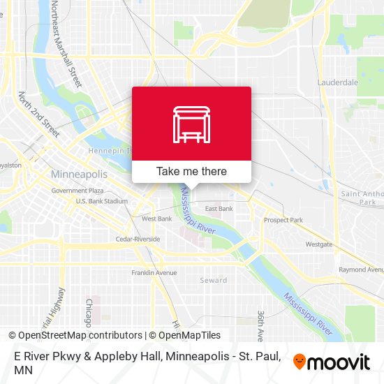 Mapa de E River Pkwy & Appleby Hall