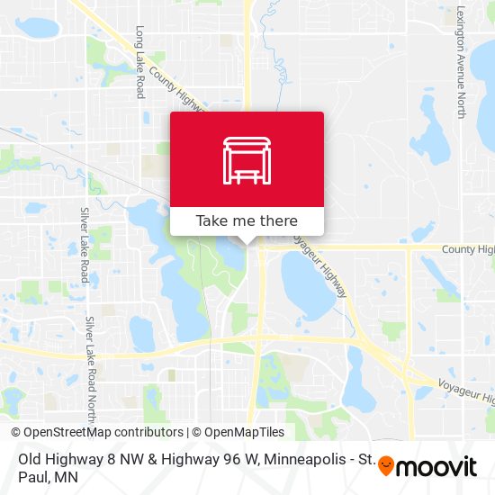 Old Highway 8 NW & Highway 96 W map