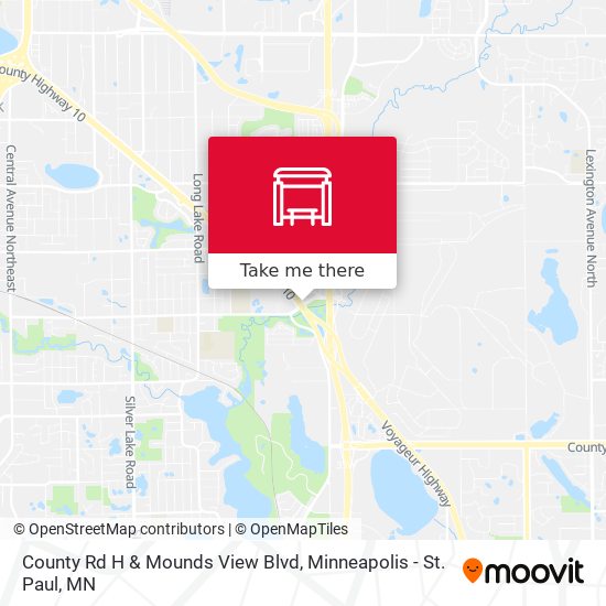 County Rd H & Mounds View Blvd map