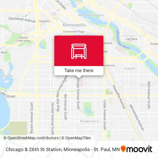 Chicago & 26th St Station map