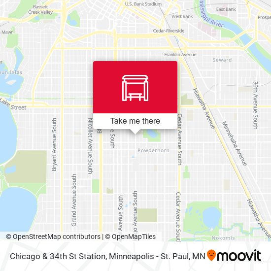 Mapa de Chicago & 34th St Station