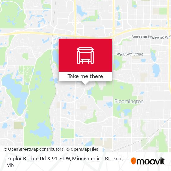 Poplar Bridge Rd & 91 St W map