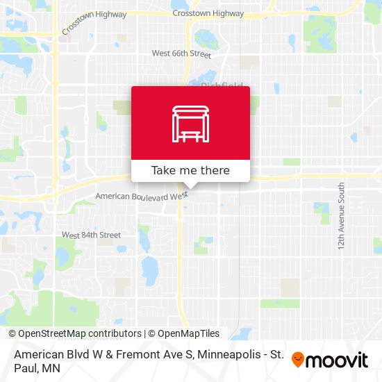 American Blvd W & Fremont Ave S map