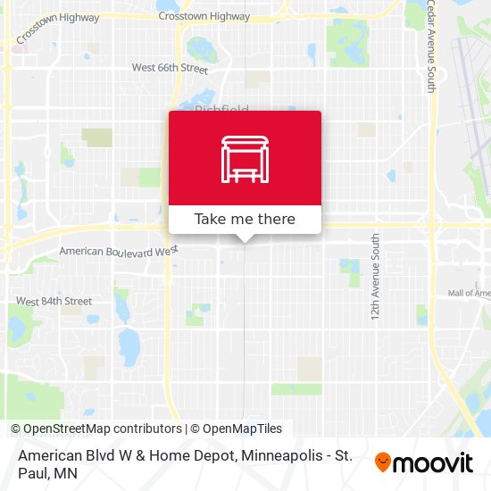 American Blvd W & Home Depot map