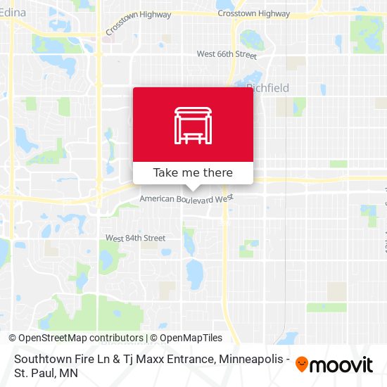 Southtown Fire Ln & Tj Maxx Entrance map