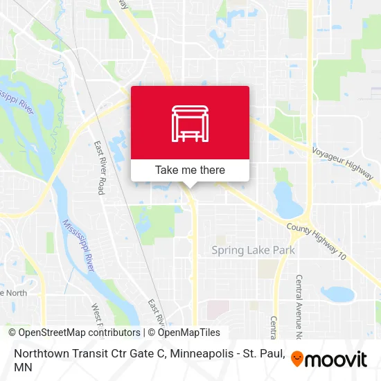 Mapa de Northtown Transit Ctr Gate C