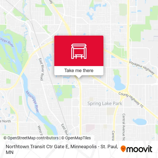 Mapa de Northtown Transit Ctr Gate E