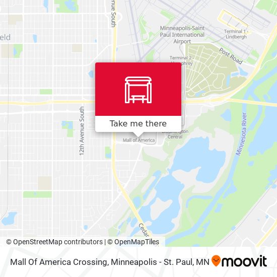 Mapa de Mall Of America Crossing