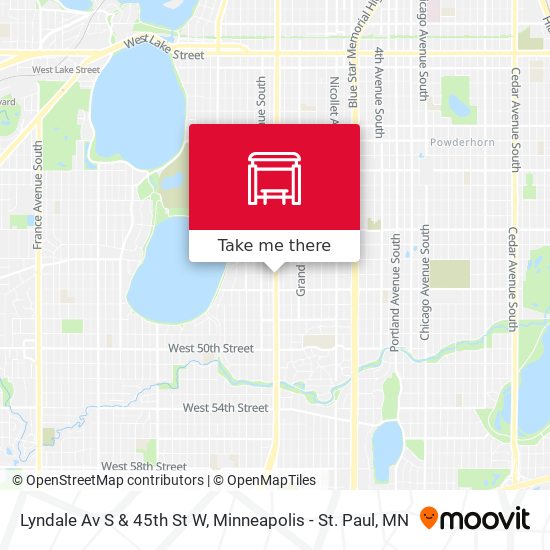 Lyndale Av S & 45th St W map