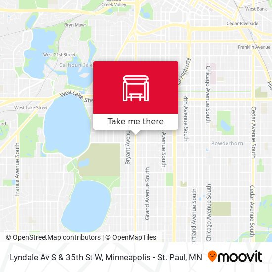 Lyndale Av S & 35th St W map