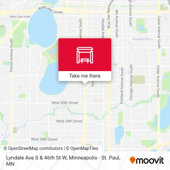 Lyndale Ave S & 46th St W map