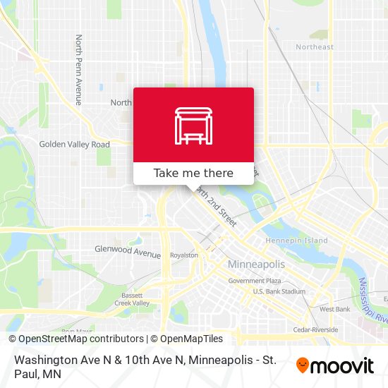 Mapa de Washington Ave N & 10th Ave N