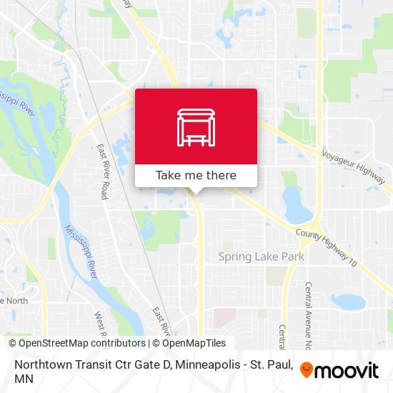 Northtown Transit Ctr Gate D map