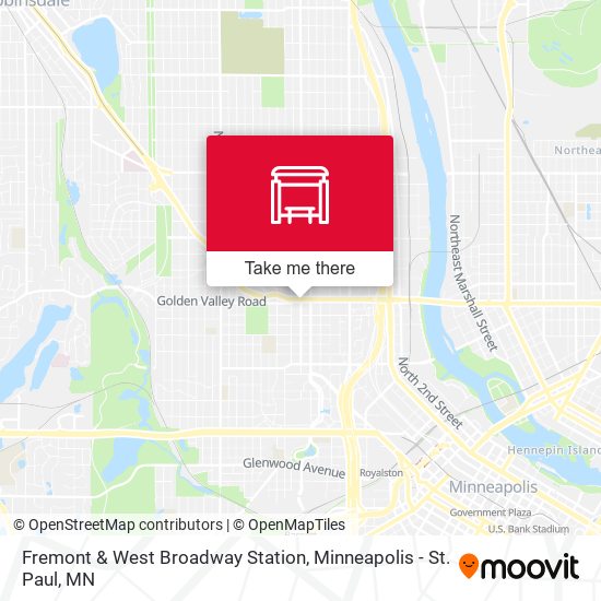 Fremont & West Broadway Station map