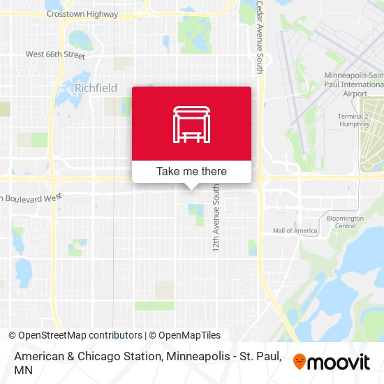 American & Chicago Station map