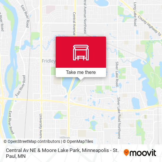 Mapa de Central Av NE & Moore Lake Park