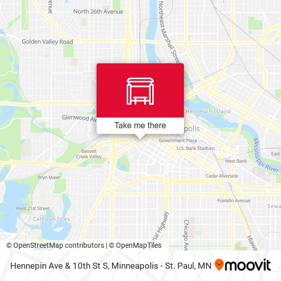 Mapa de Hennepin Ave & 10th St S