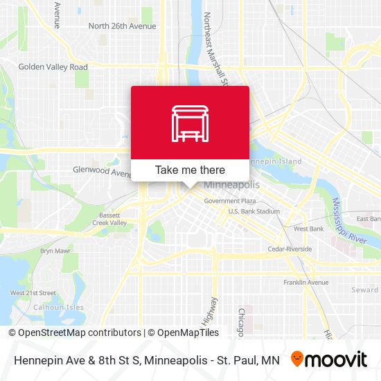 Mapa de Hennepin Ave & 8th St S