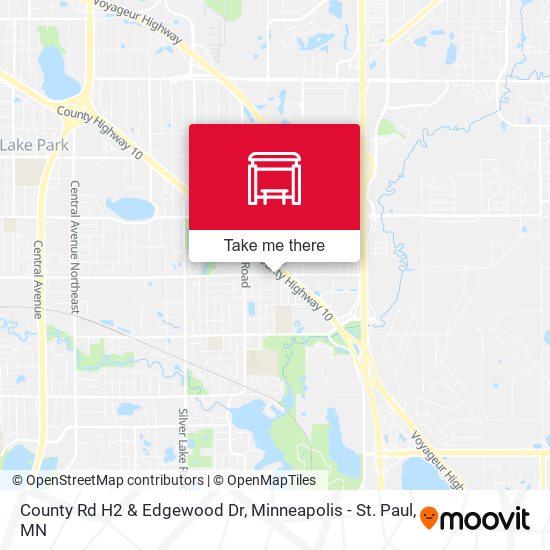 County Rd H2 & Edgewood Dr map