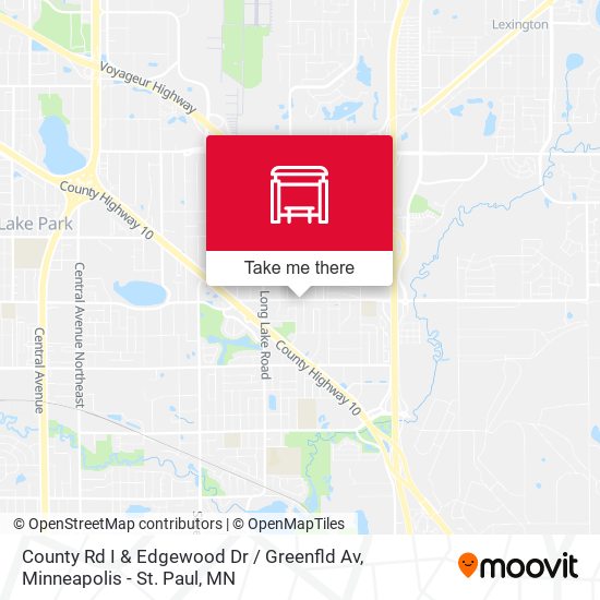 County Rd I & Edgewood Dr / Greenfld Av map
