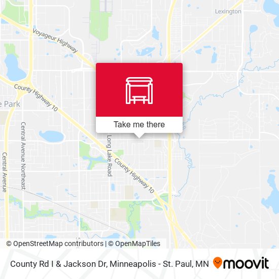 County Rd I & Jackson Dr map