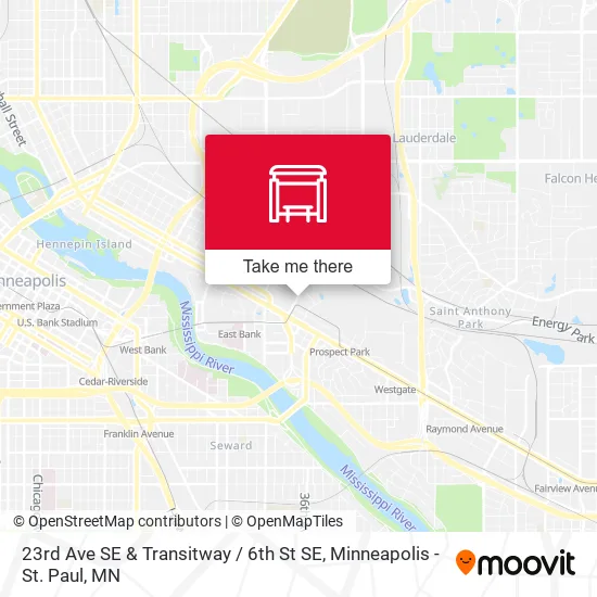 23rd Ave SE & Transitway / 6th St SE map
