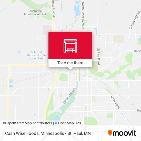 Cash Wise Foods map