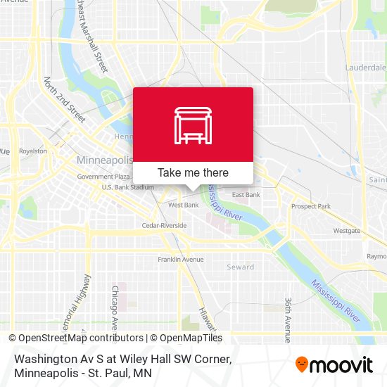 Mapa de Washington Av S at Wiley Hall SW Corner