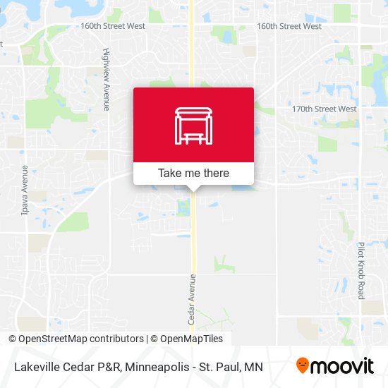 Lakeville Cedar P&R map