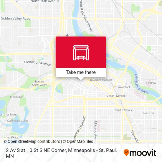2 Av S at 10 St S NE Corner map