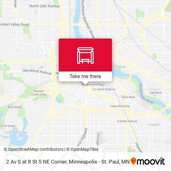2 Av S at 8 St S NE Corner map