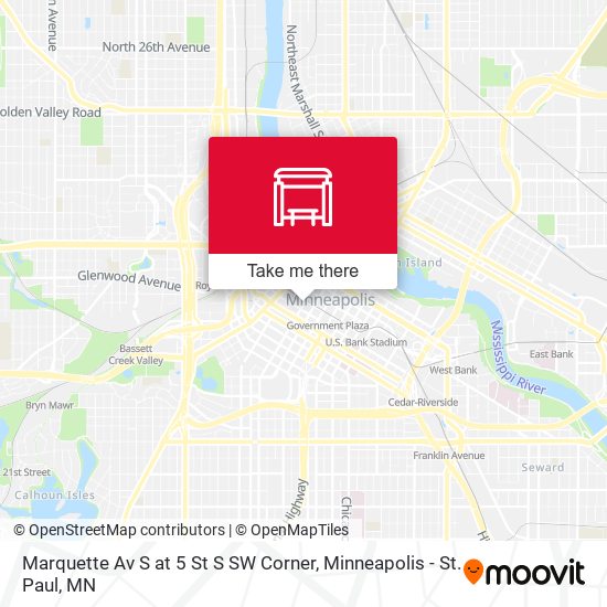 Marquette Av S at 5 St S SW Corner map