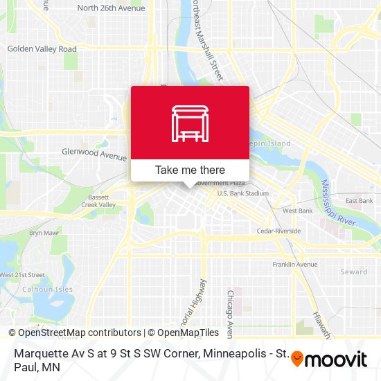 Marquette Av S at 9 St S SW Corner map