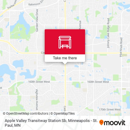 Apple Valley Transitway Station Sb map