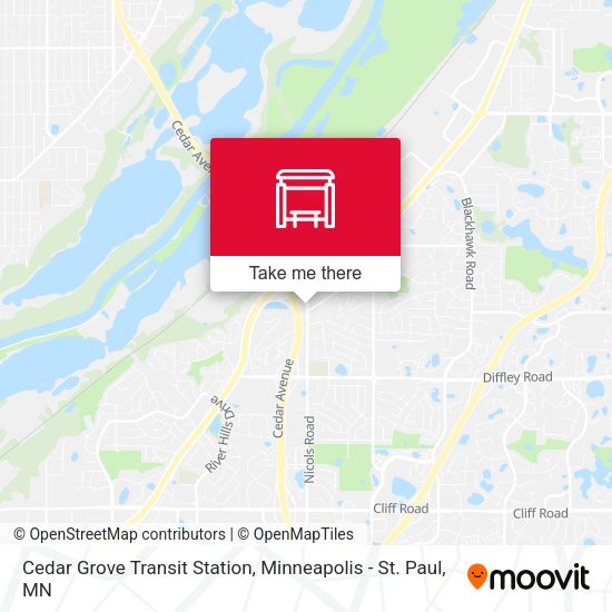 Cedar Grove Transit Station map