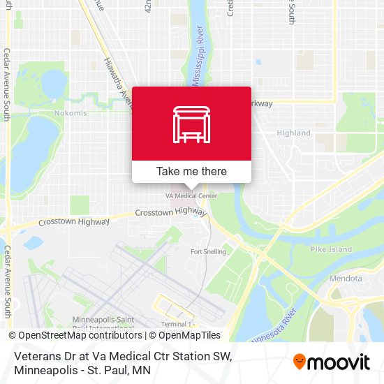 Mapa de Veterans Dr at Va Medical Ctr Station SW